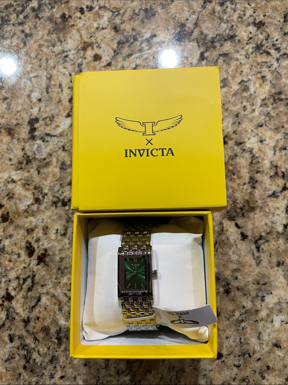 Invicta Specialty Silver Bracelet Watch with Green Dial